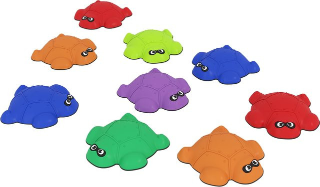 AIYAPLAY Flusssteine Schildkrötenförmige Balanciersteine 9-teiliges Set Bunt - Bild 1