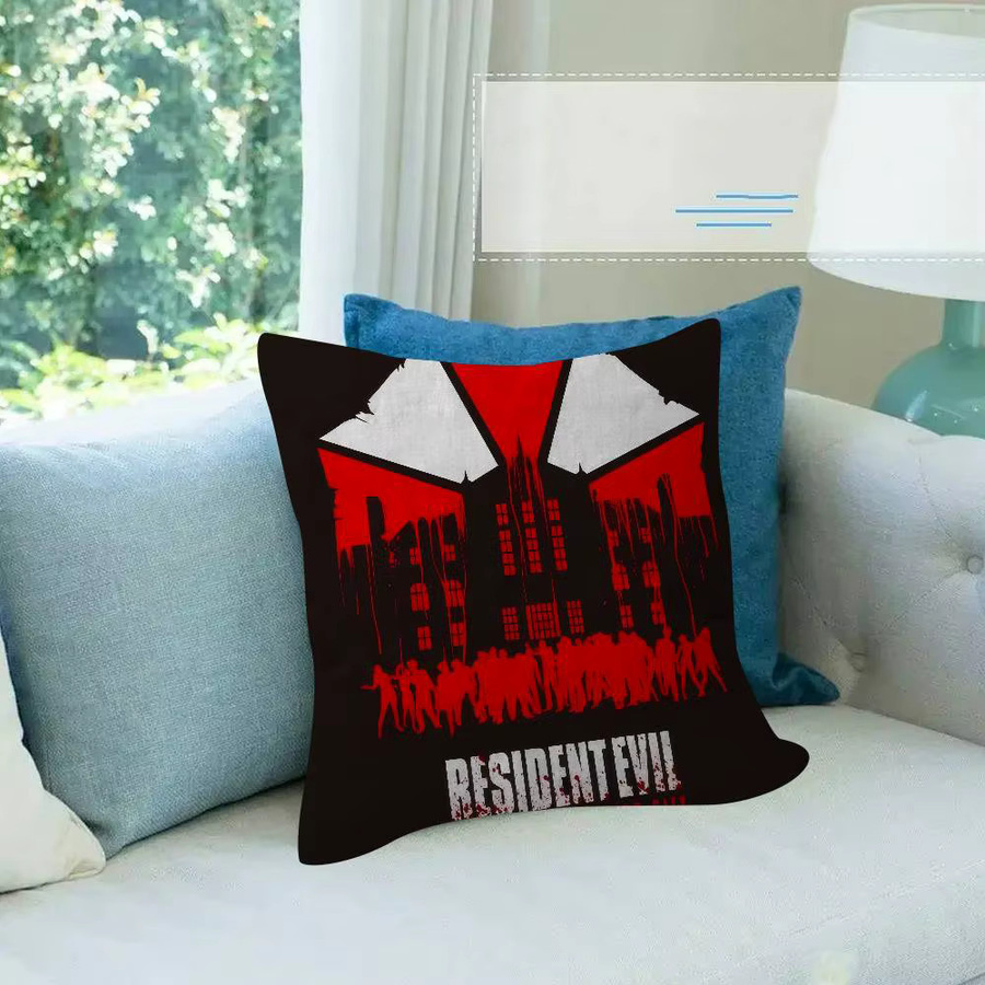 Dekoratives Kissen mit Resident Evil Requiem Motiv, personalisierter Bildtext, Mehrfarbig, B/T/H: 45 x 45 x 45 cm - Bild 5