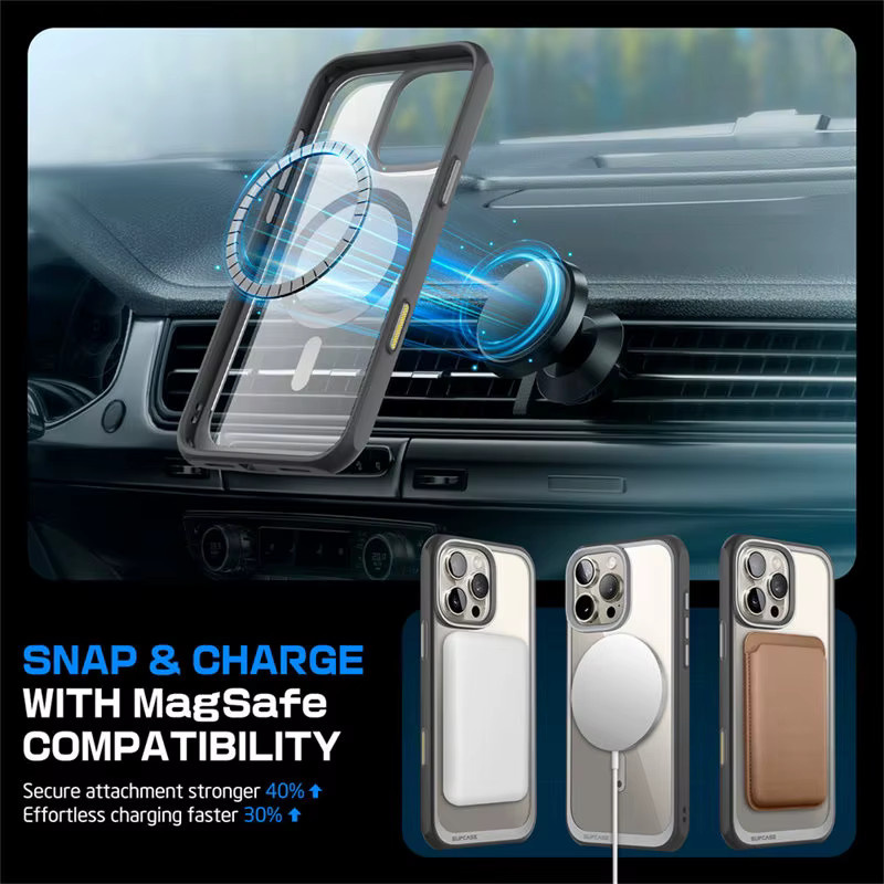 SUPCASE UB Mag Serie Schutzhülle für iPhone 16 Pro mit Kamera-Steuerungstaste und MagSafe Unterstützung in Schwarz - Bild 4