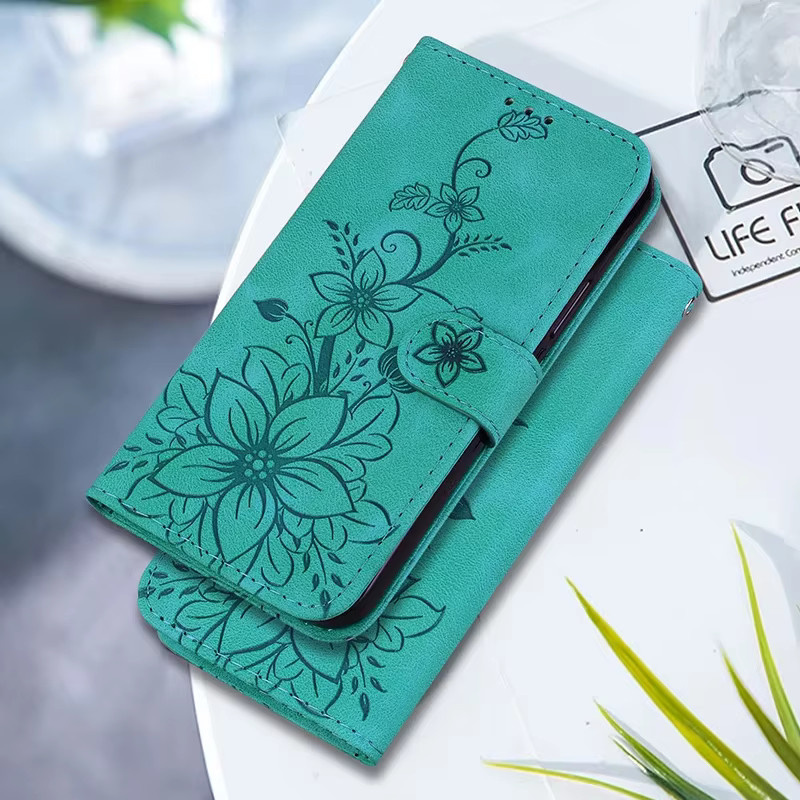 GLeather Stand Flip Wallet Case für Xiaomi Redmi Serie in Grün und Türkis - Bild 2