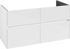 V&B Waschtischunterschrank Collaro in Glossy White mit mittiger Waschtischplatzierung, B/T/H: 116,1 x 48,0 x 48,0 cm - Bild 1
