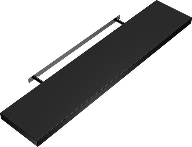 Casaria Wandregal Schweberegal in Schwarz Matt mit Halterung, Breite: 70 cm - Bild 1