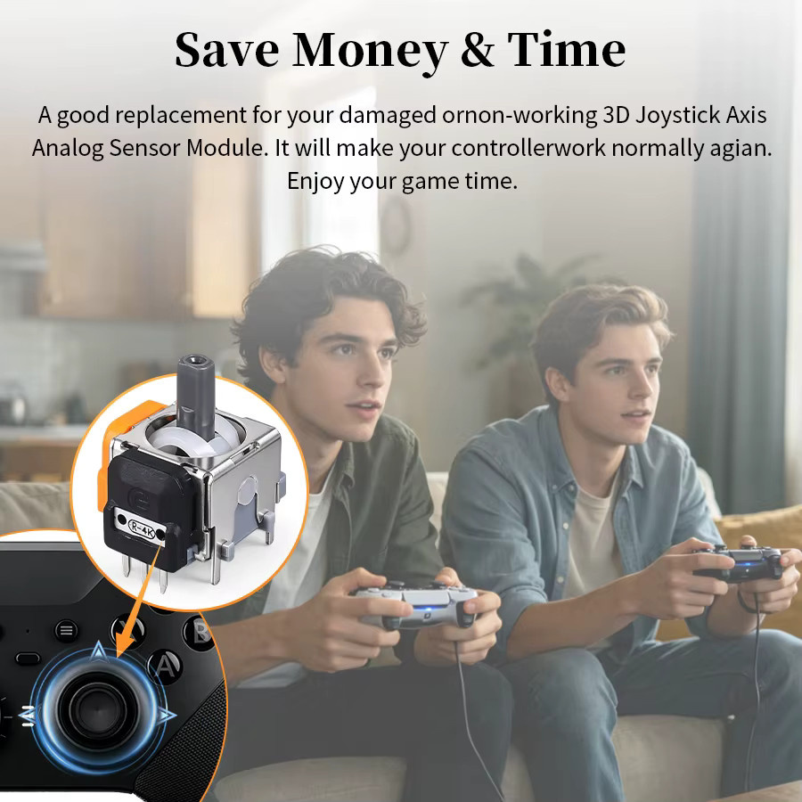 GGBEE Hall-Effekt-Joystick Ersatz-Reparaturset für PS5 PS4 und Xbox Controller, 3D Analog-Stick-Module für linke und rechte Thumbsticks - Bild 3