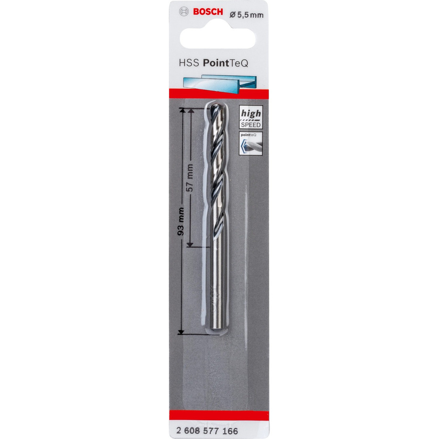 Bosch HSS PointTeQ Metall-Spiralbohrer in Silber und Schwarz mit 5,5 mm Durchmesser - Bild 2