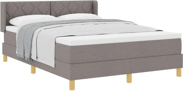 vidaXL Boxspringbett mit Matratze in Beige und Grau, B/T/H: 160 x 200 x 280 cm - Bild 1
