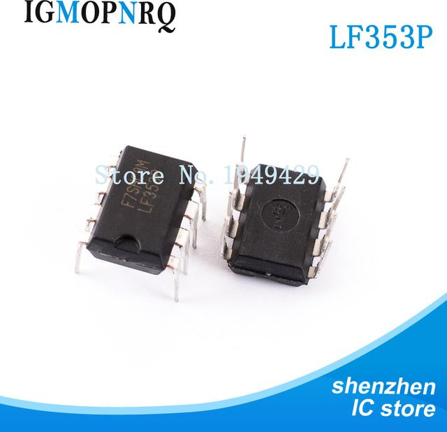 10 Stück LF353P DIP8 Operationsverstärker Op Amp in Schwarz - Bild 1