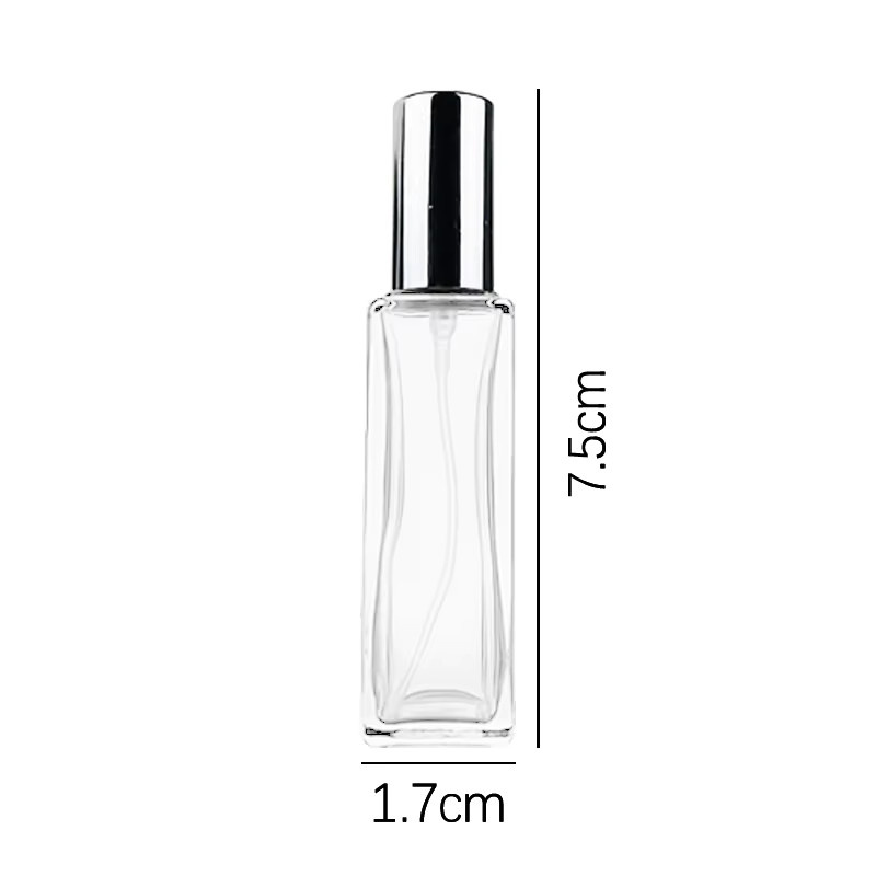 MUB Parfüm-Sprühflasche, 10 Stück, 10 ml, transparent, quadratisch - Bild 3