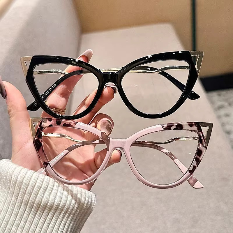Samjune Cat Eye Korrektionsbrille, Vollrand, transparent, Unisex, Blaulichtfilter - Bild 1