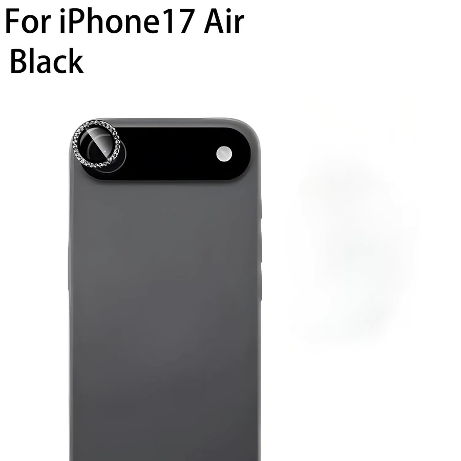 Apple Kameraobjektiv Schutzabdeckung und Display Schutzfolien Set mit Bling Diamant Design für iPhone 17 Pro Max, 16, 15 und 14 Pro Max in Silber - Bild 6