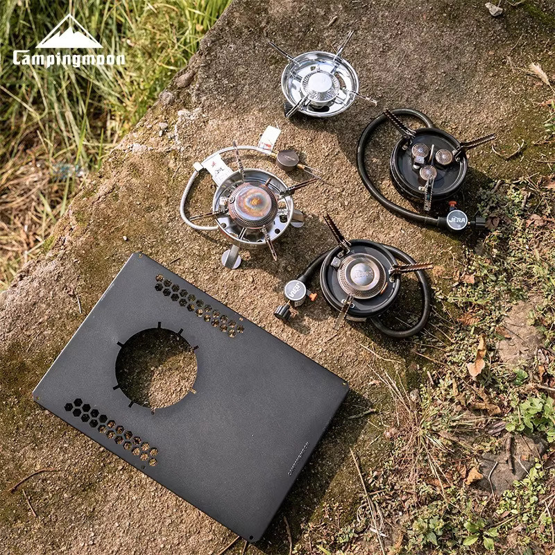 CAMPINGMOON IGT Kochmodul für Campingkocher und Picknick-Tisch, Schwarz, Metall und Holz, B/T/H: 25,0 x 25,0 x 6,5 cm - Bild 3