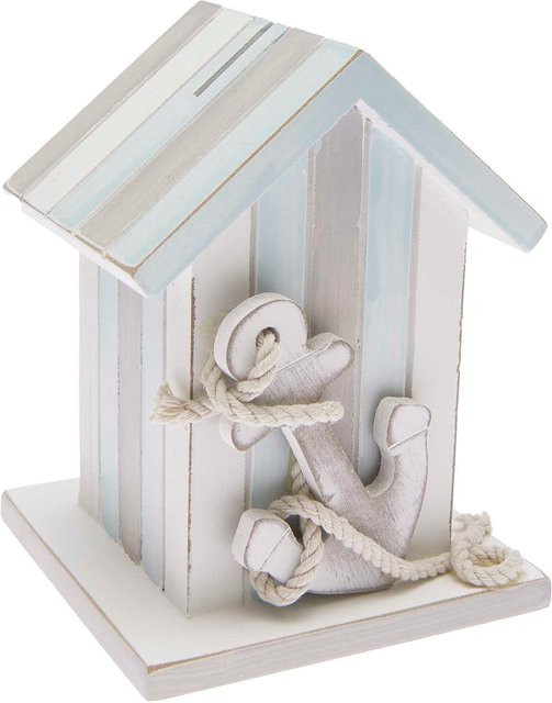 Rico Design Spardose Strandhaus in maritimem Design, B/T/H: 15 x 11,5 x 11,5 cm - Bild 1