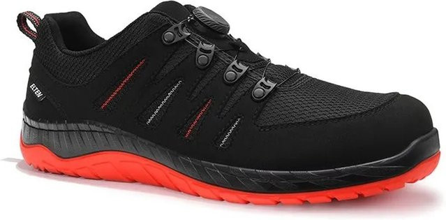 Elten Sicherheitshalbschuh Maddox Compo BOA S3S ESD in Schwarz-Rot mit Mikrofaser und Textil - Bild 1