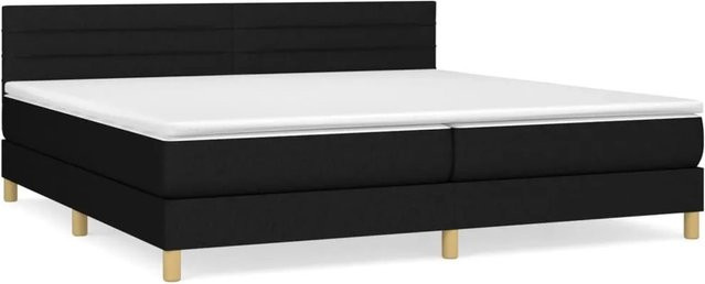 vidaXL Boxspringbett Hybrid mit Matratze Schwarz B/T/H: 200 x 200 x 203 cm - Bild 1