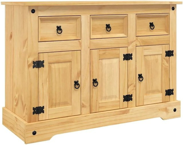 vidaXL Sideboard Corona aus Massivholz Mexikanische Kiefer in Braun, B/T/H: 112 x 44 x 78 cm - Bild 1