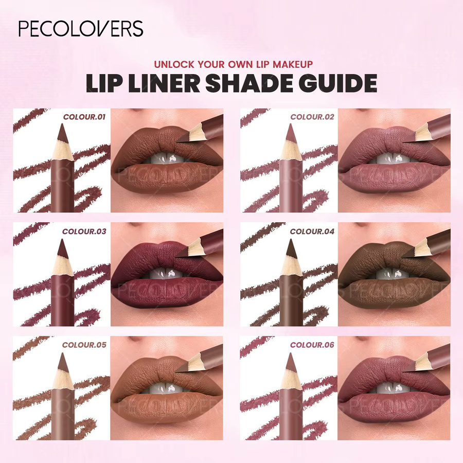 PECOLOVERS Lipliner-Stift, matt, Rotbrauntöne, Unisex - Bild 2