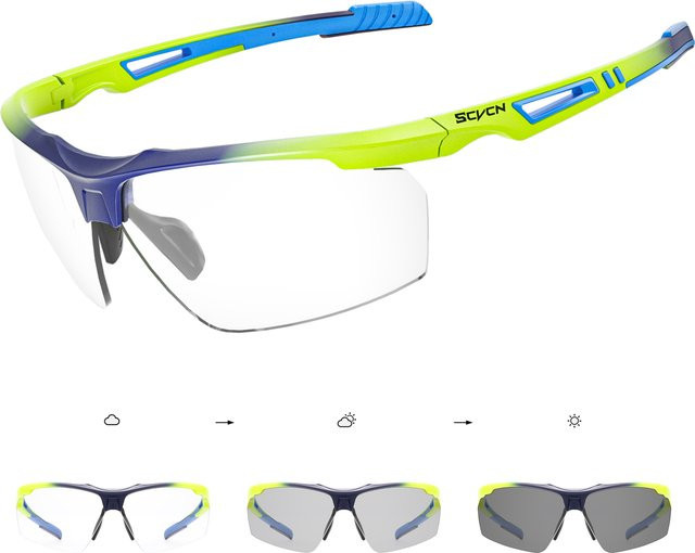 Scvcn Sportsonnenbrille, Photochrome, Vollrand, Unisex, Kunststoff - Bild 1