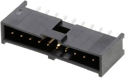 Molex Einbau-Stiftleiste Standard 10-polig in Schwarz und Gold mit 2,54 mm Rastermaß - Bild 1