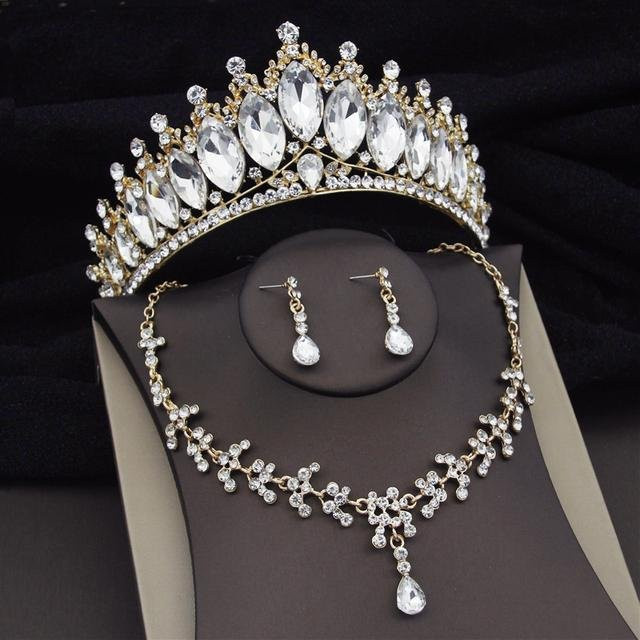 Wucifang Jewelry Schmuck-Set, Kristall, Schwarz, Damen - Bild 1