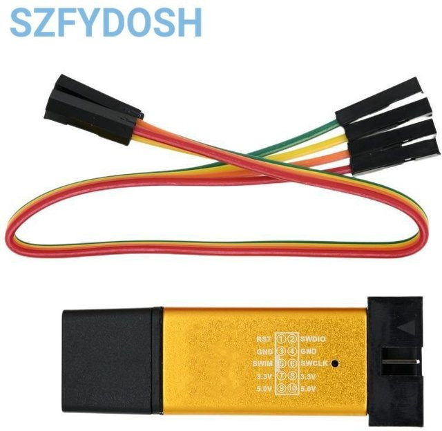 Stlink Link V2 Mini STM8 STM32 Simulator und Programmierer mit Abdeckung und DuPont-Kabeln - Bild 1