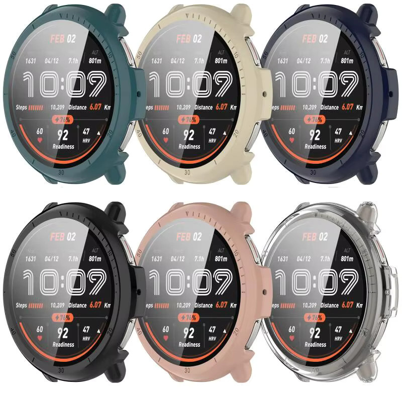 Amazfit Uhrenarmband Silikon, Glashülle, Schwarz, Multicolor - Bild 2