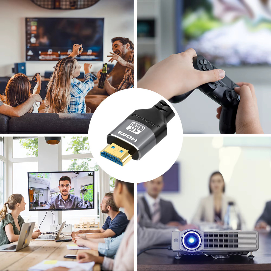 FDBOY HDMI 2.0 Kabel High Speed 4K 60Hz 18Gbps geflochtenes HDMI-Kabel für TV, PS3, PS4 und Projektor - Bild 4