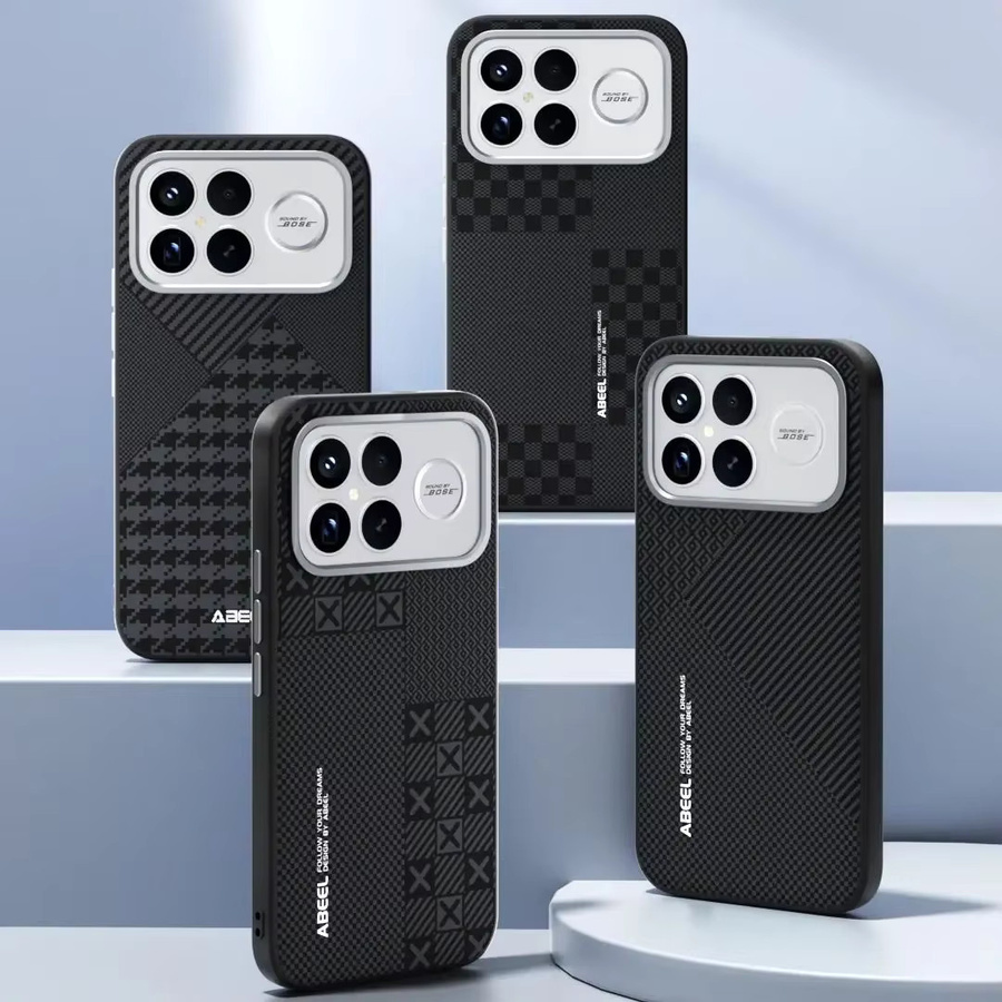 Luxus Business Hard Cover mit Carbon Faser Muster und magnetischer Ladefunktion für Xiaomi Poco F8 und Poco F7 Pro Ultra in Schwarz - Bild 5