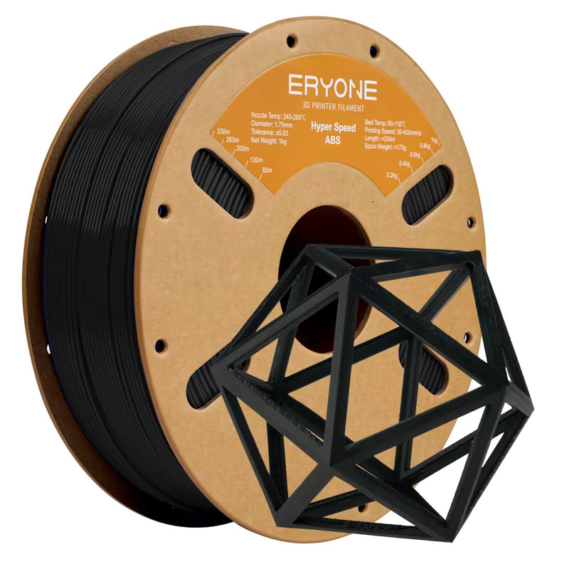 ERYONE Hochgeschwindigkeits-ABS 3D-Drucker-Filament für FDM, 1 kg, erhältlich in Grau und Schwarz - Bild 5