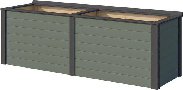 WEKA Hochbeet Killarney aus europäischer Fichte in Grün-Grau, Breite: 235 cm - Bild 2
