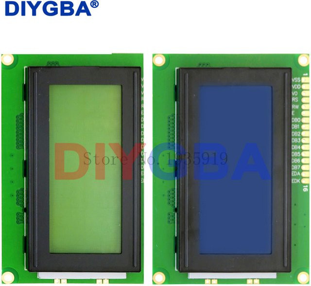DNIGEF LCD Modul Display 16x4 mit LED Hintergrundbeleuchtung in Gelb/Blau, SPLC780 HD44780 Controller und I2C Schnittstelle - Bild 1