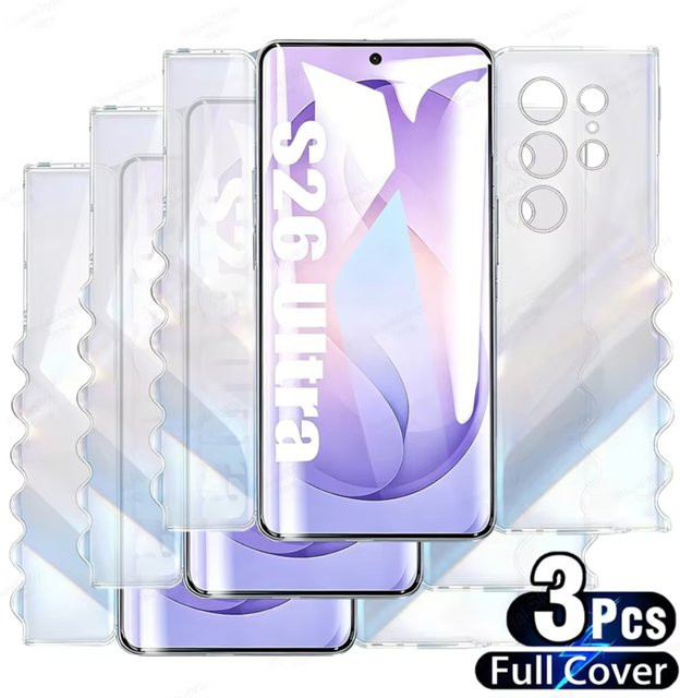 3er Pack Samsung Hydrogel Displayschutz Folie für S26 Ultra S25 S24 S23 S22 S21 S20 Ultra Plus FE Transparent - Bild 1