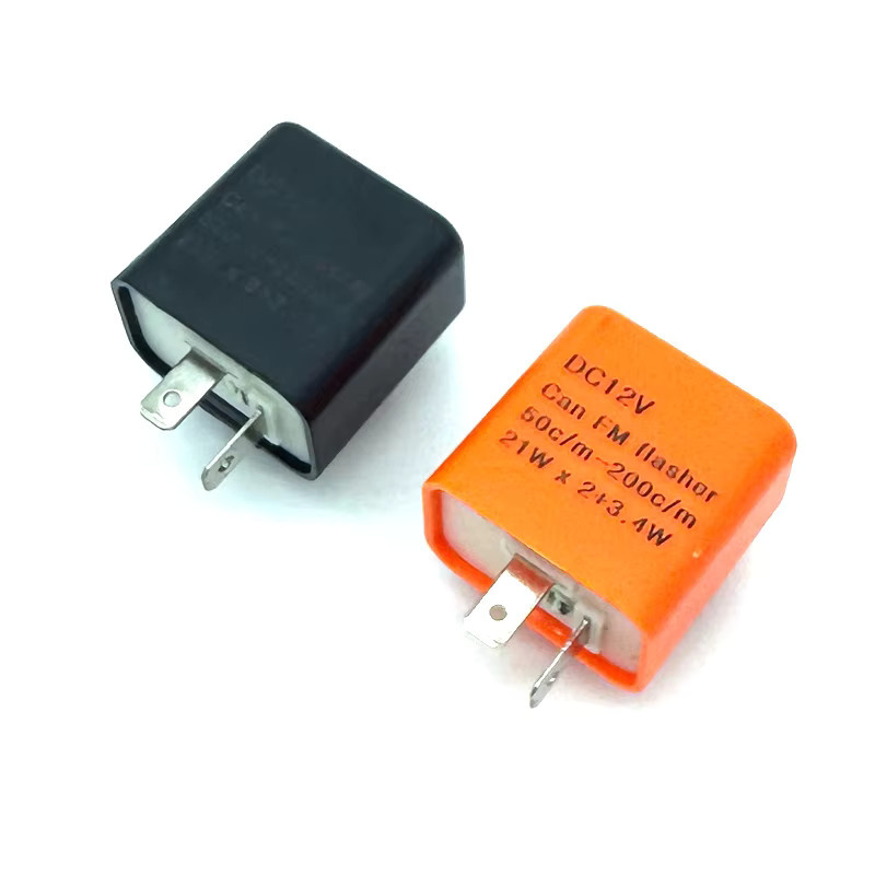 HLMORTO Motorrad LED Blink Relais 12V 2Pin mit einstellbarer Frequenz in Schwarz Universal - Bild 2