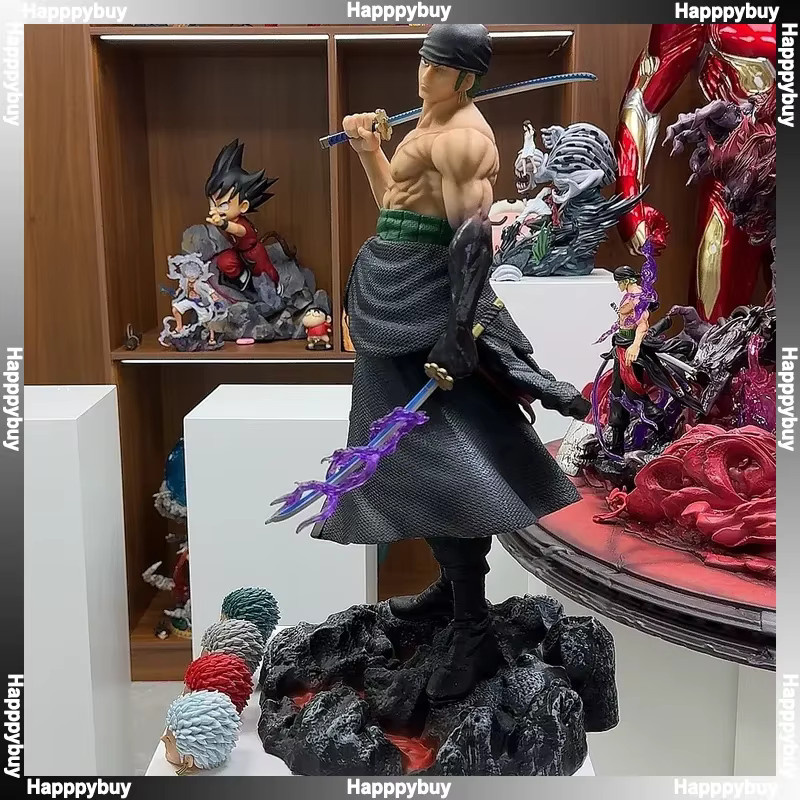Bandai One Piece Roronoa Zoro Figur, mit Messer, 5 Wechselbare Köpfe, ab 14 Jahren - Bild 2