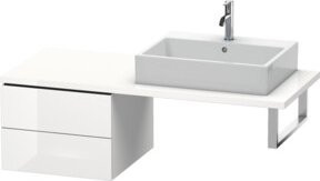 Duravit Unterschrank L-Cube in Weiß Hochglanz mit 2 Schubladen, B: 52 cm, T: 54,7 cm, H: 40 cm - Bild 1