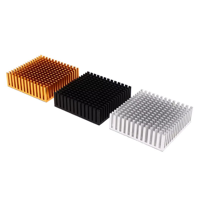 SAFENH Aluminium-Kühlkörper für CPU und elektronische Geräte, B/T/H: 5,0 x 5,0 x 1,5 cm, Silber - Bild 2