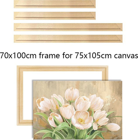 Little PP Holzrahmen für Leinwand und Diamantmalerei, beige, B: 70 cm, H: 105 cm
