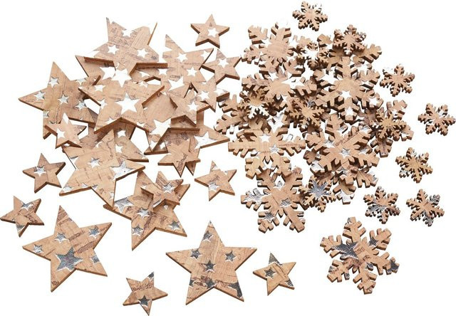 VBS Streuteile Bray Gold Stern und Schneeflocke für Weihnachten und Winter - Bild 1