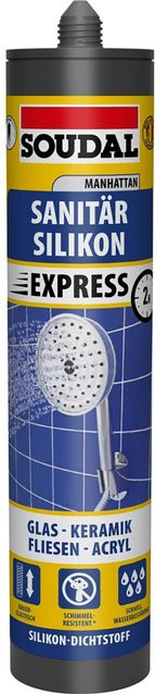 Soudal Sanitär Express Silikon Weiß wasserdicht 300 ml - Bild 1