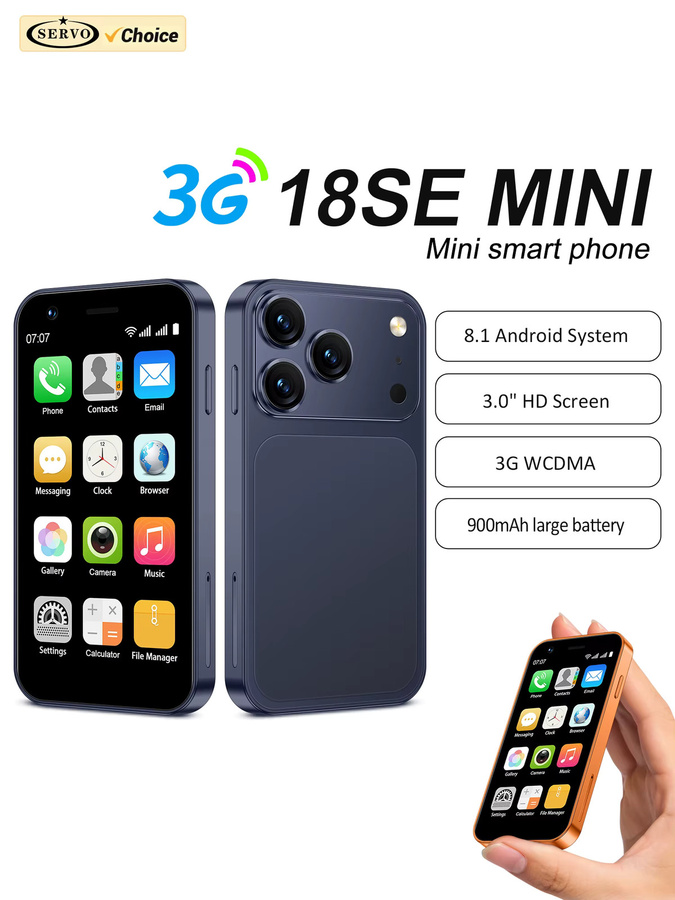 SERVO 18SE MINI 3G Smartphone in Silber mit Android-System, 16 GB ROM, 2 MP Kamera und WiFi für 2 SIM-Karten - Bild 7