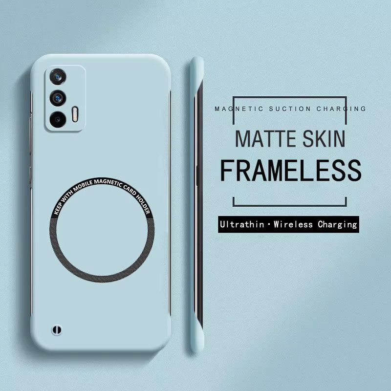 Rahmenlose magnetische Slim Case für Xiaomi Mi 12 12T 11 11T 10 10T Pro mit MagSafe Unterstützung, matte Rückseite aus hartem PC in Rot - Bild 1