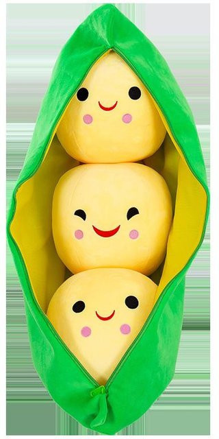 Joyful toys Erbsenschote Wurfkissen, Plüschtier, 50cm - Bild 1