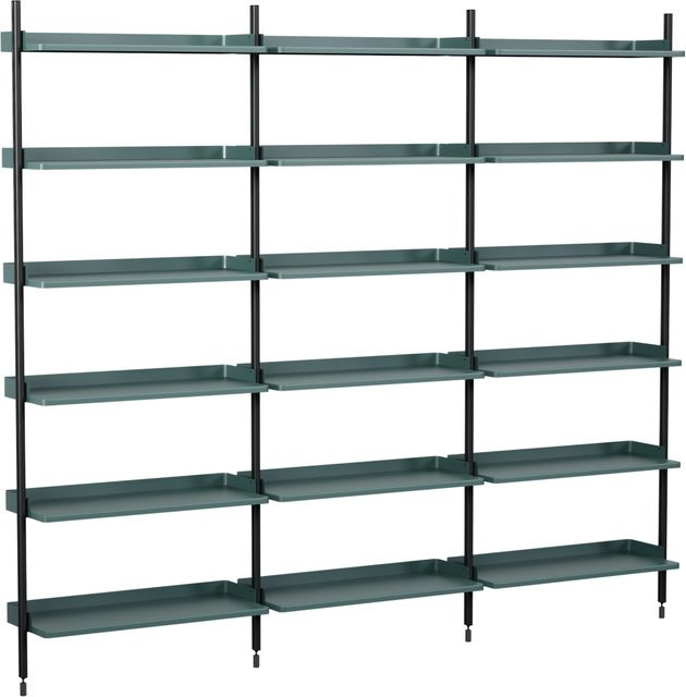 HAY Pier System 103 Regal in Blau mit verstellbaren Regalböden aus Aluminium und Stahl - Bild 1