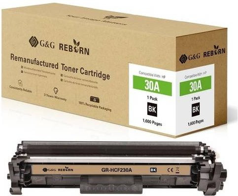 G&G Toner Cartridge Schwarz kompatibel mit HP 30A, Remanufactured, 1600 Seiten - Bild 1