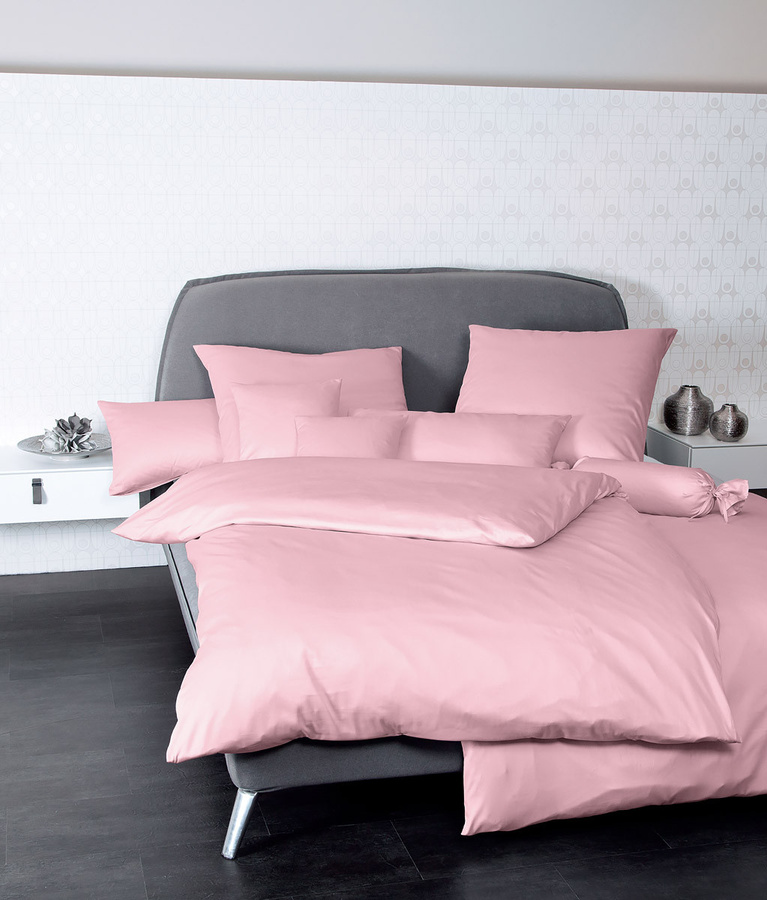 Colours 31001 Kissenbezug Janine aus Mako-Satin in Pink, 80 x 80 cm - Bild 1