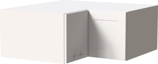 Feldmann-Wohnen Eckaufsatzschrank Oslo Küchenschrank mit Soft-Close-Türen in Weiß Matt, B/T/H: 90 x 36 x 90 cm - Bild 1