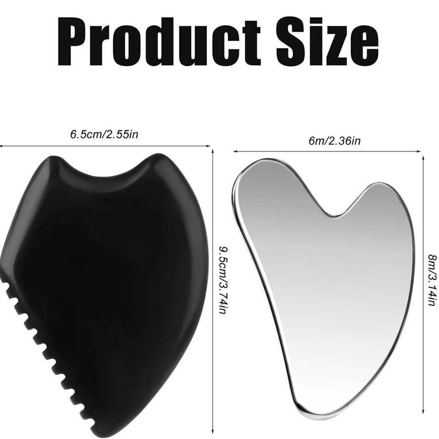 STAWHO Gua Sha Gesichtswerkzeug aus Edelstahl, Unisex - Bild 2