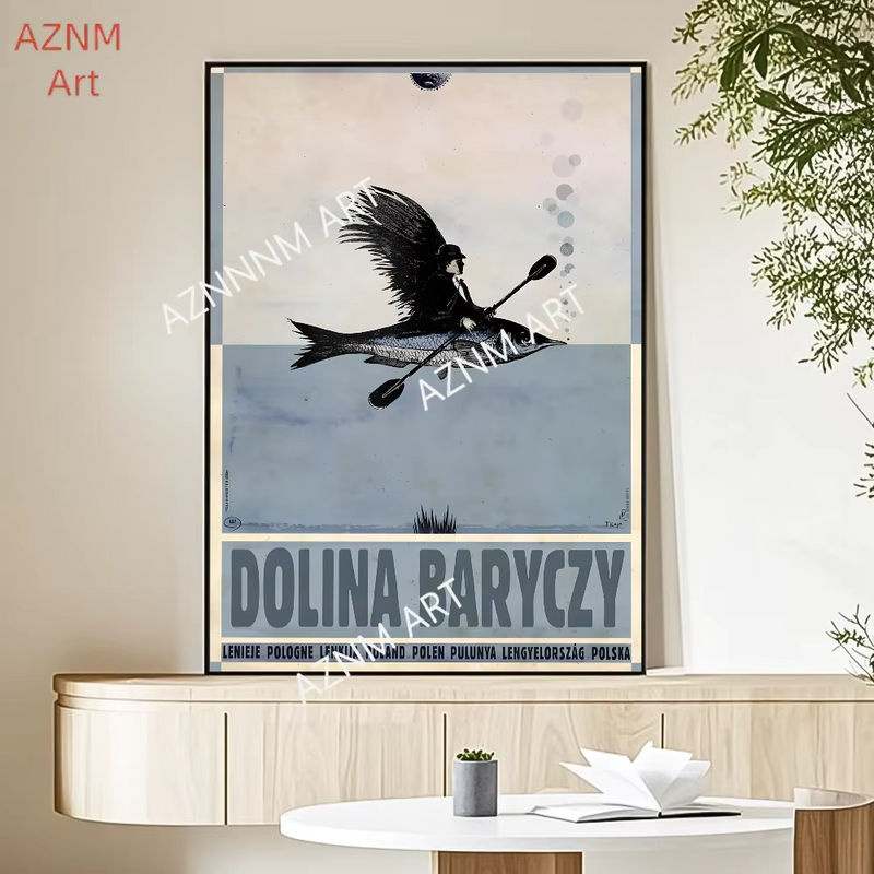 R-Ryszard Kaja Artworks Polnisches Poster in Vintage-Optik, mehrfarbige Wanddekoration aus Papier für dein Zuhause - Bild 4
