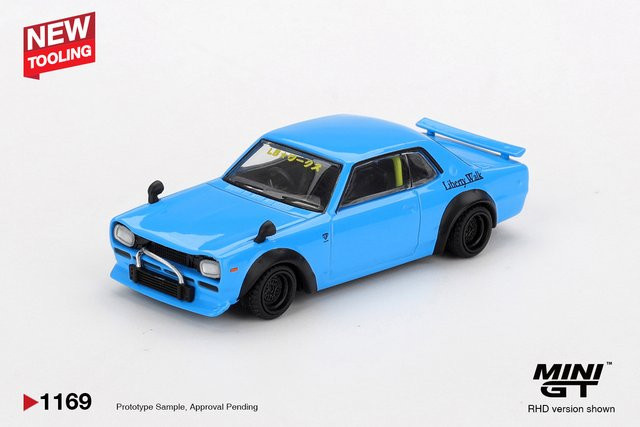 MINIGT Nissan LB Works HAKOSUKA Baby Blue, Metallmodell, 1:64 - Bild 1