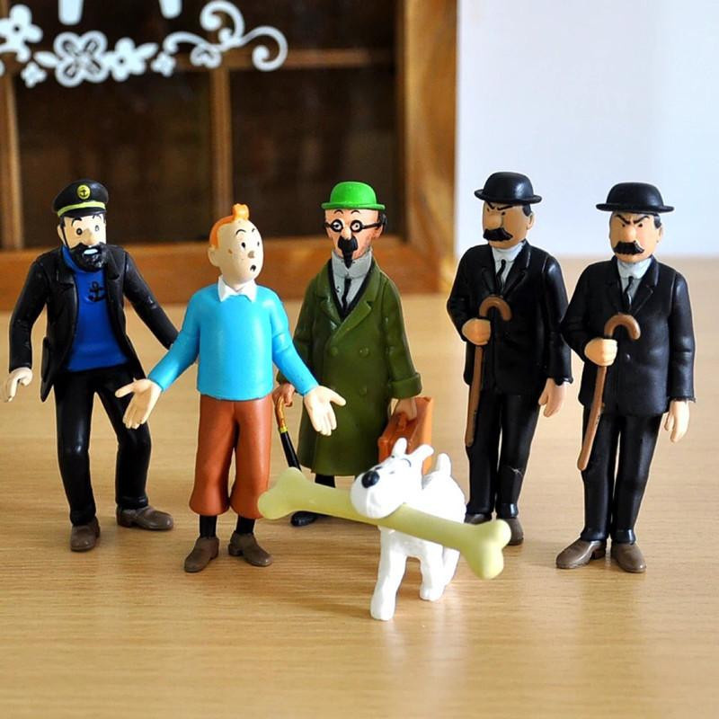 Yiran toy 1 Tim und Struppi Figuren 6-teiliges Set bunt/mehrfarbig - Bild 2