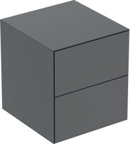 Geberit Seitenschrank One Wandhängender Badschrank in Lava Grau mit 2 Schubladen B: 45 cm, T: 49,2 cm, H: 47 cm - Bild 1