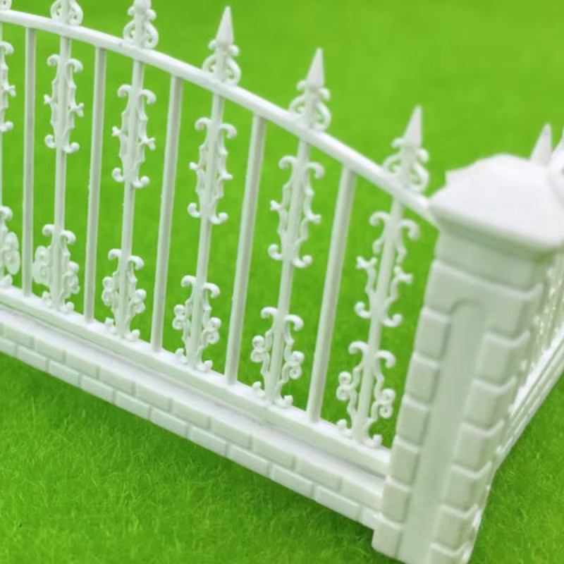 TERAYSUN Miniatur-Gartengeländer Gartenzaun, Weiß, Natur - Bild 1